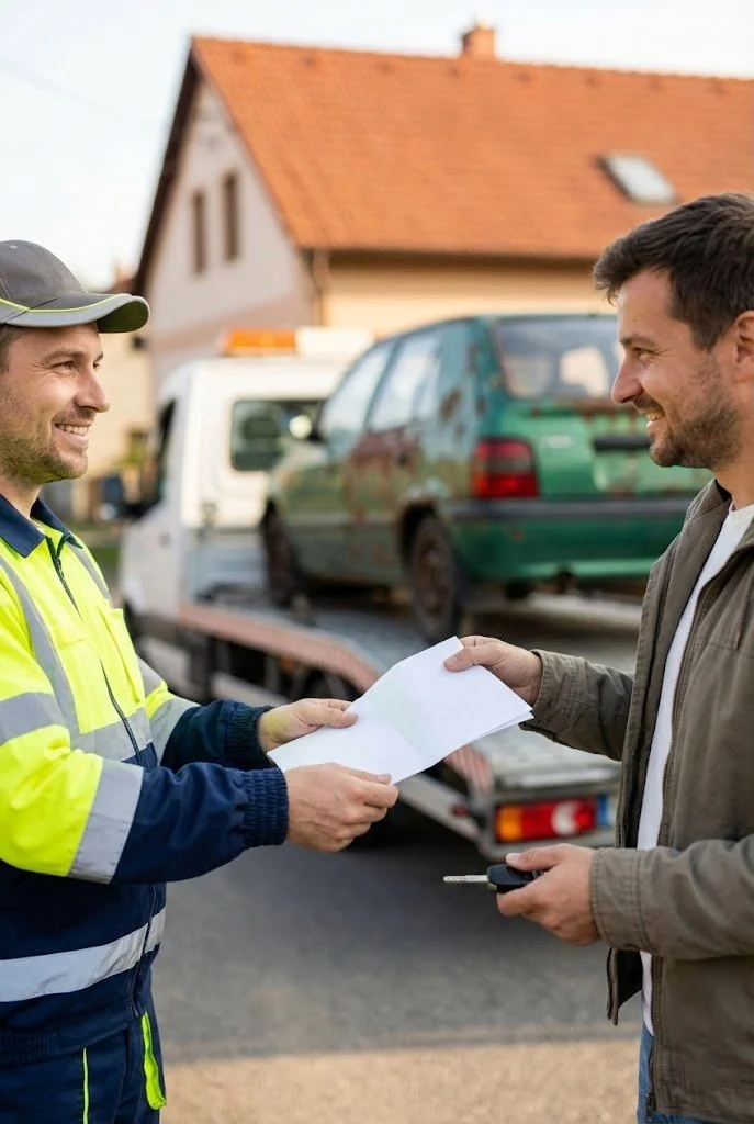 Odtahovka pro likvidaci vozidel Bystřany